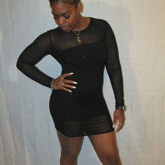 Out and about mesh sparkle dress - Picture 1 of 3